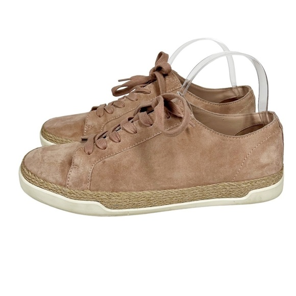 Vince Womens Jadon Low Top Espadrille Sneaker Blush Pink Size 8 Suede Upper - Picture 2 of 9